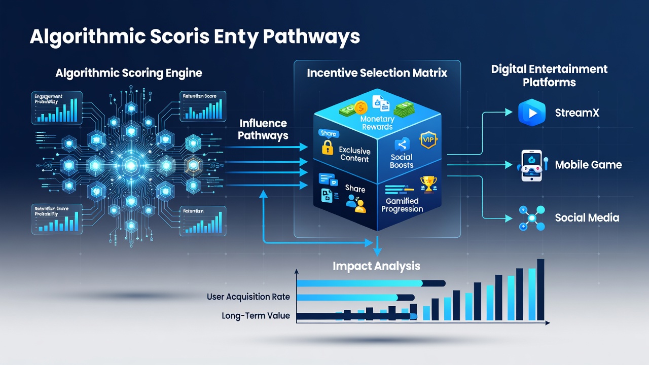 Illustration of incentive selection processes driven by algorithmic evaluations in mobile gaming environments