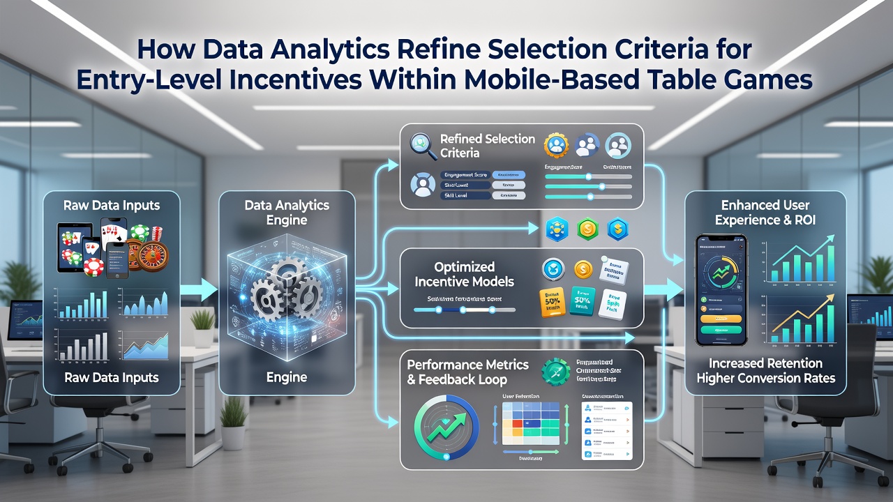 Mobile table game interface showing real-time analytics overlays for incentive targeting