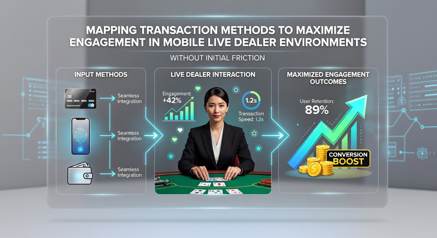 Chart illustrating transaction method performance in mobile live dealer sessions