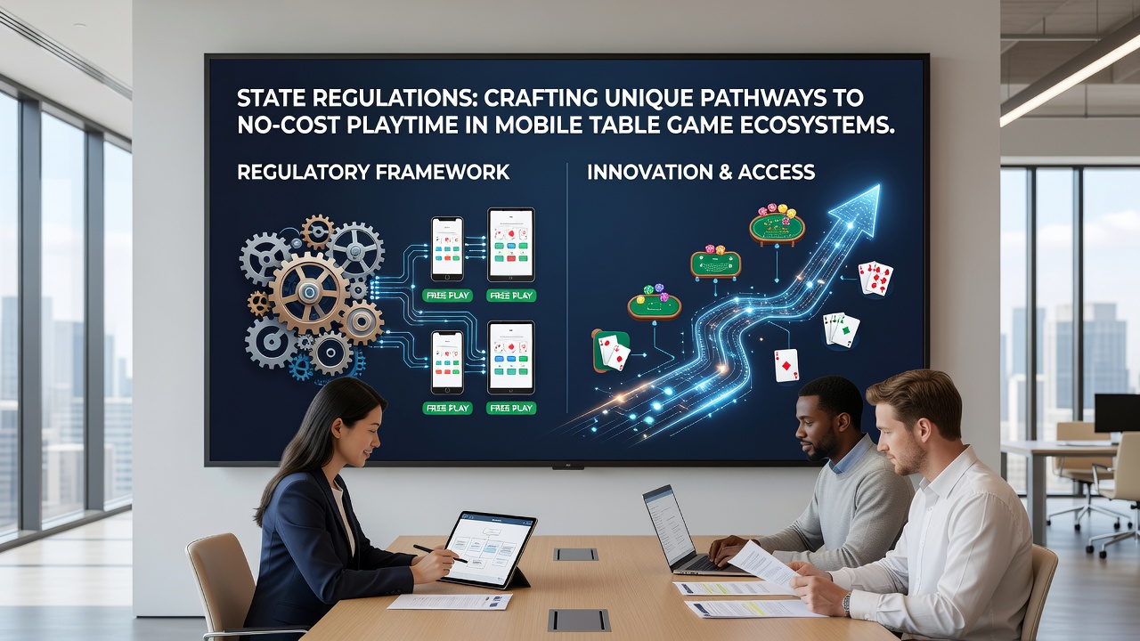 Mobile device displaying table game interface under regulatory guidelines